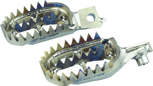 SCAR RACING Anti-Mud Foot Pegs - Titanium - Silver - Beta RR/RX S7516