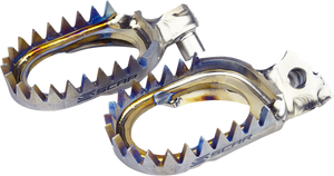 SCAR RACING Anti-Mud Foot Pegs - Titanium - Silver - Yamaha YZ/WR/Tenere S1516AM