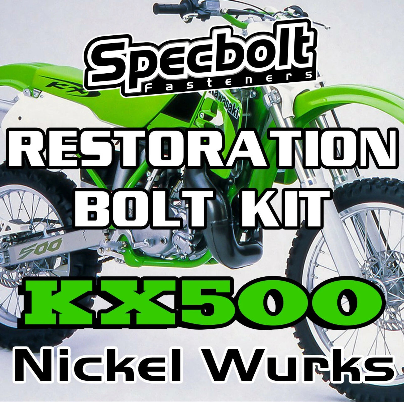 Specbolt Restoration Bolt Kit For Kawasaki KX500 Fasteners Nickel Wurks KX 500