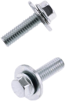 8mm Hex Head Flange Bolt 6x1.0x20mm W/20mm Washer 10/Pk