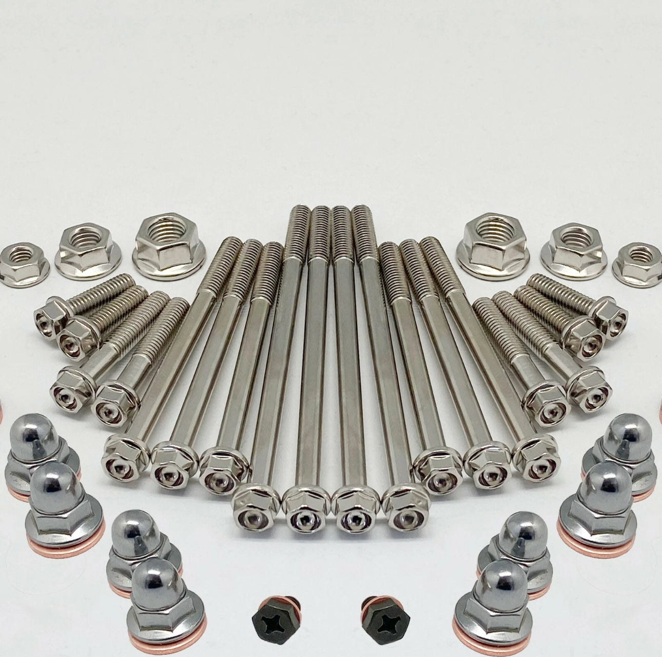 KX125 Engine Rebuild Bolt Kit for Kawasaki KX 125 Specbolt Nickel Wurks Ti Look