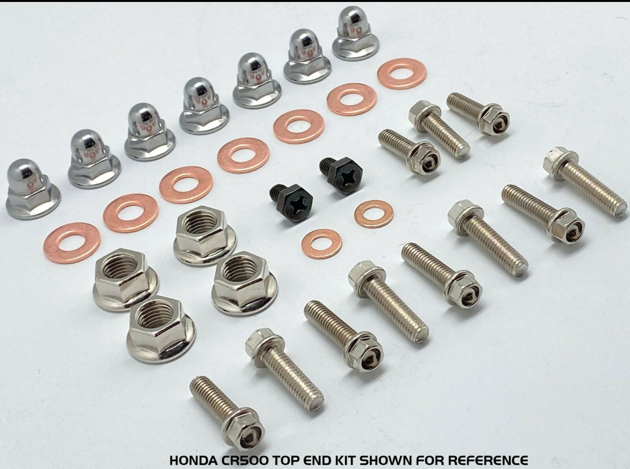 CR500 Engine Bolt Kit for Honda CR 500 Specbolt Nickel Wurks (Titanium Look) Ti