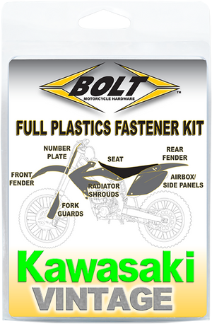 BOLT Body Work Fastener Kit - '88-'04 Kawasaki KX KAW-8804101