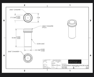KX450F/KX250F Swing Arm Spacers- KX125 & KX250 Conversion