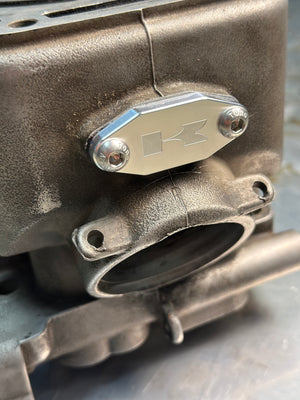 1989-2004 KX500 Billet Center Power Valve Cover – Engraved "K"