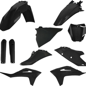 Full Plastic Kit Gas Black Metallic