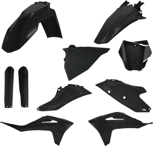 Full Plastic Kit Gas Black Metallic