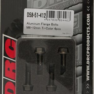 Aluminum Flange Bolts Titanium M6x12mm 4/Pk
