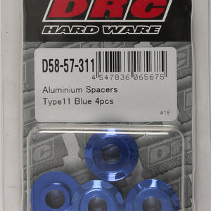 Aluminum Spacers Type 11 Blue M6x12mm 4/Pk