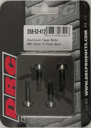 Aluminum Taper Bolts Titanium M6x12mm 4/Pk
