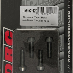 Aluminum Taper Bolts Titanium M6x20mm 4/Pk