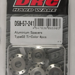 Aluminum Spacers Type 2 Titanium M6x12mm 4/Pk