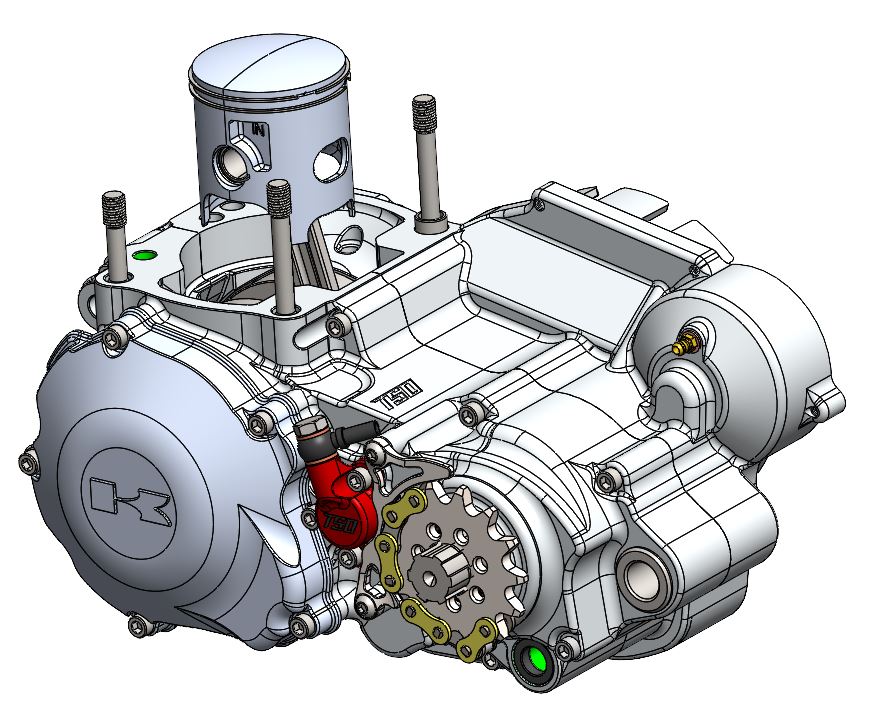 1999-2004 KX250 Billet Engine Cases