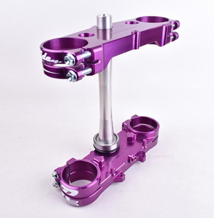 Ride Engineering 23.5MM Offset YZ250 Split Triple Clamp Set - Limited Edition Purple - YZ-TBN23-PP